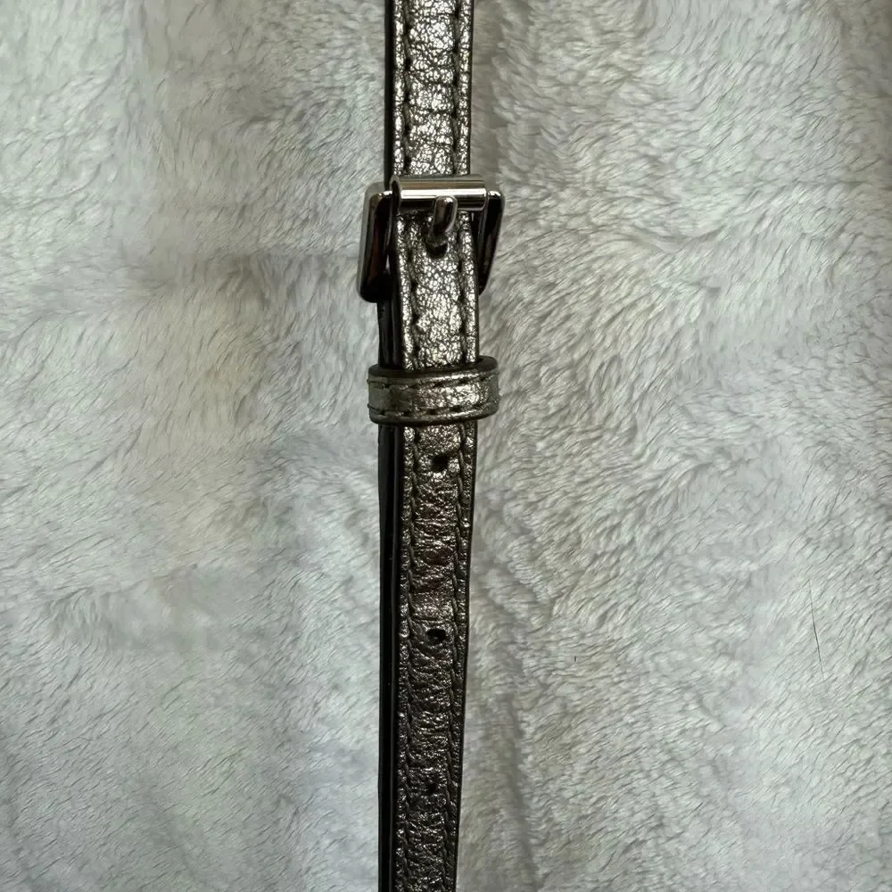 Michael Kors Silver Metallic Crossbody Bag